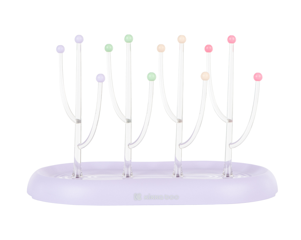 Suport Biberoane KikkaBoo Marble Lilac | Design Elegant