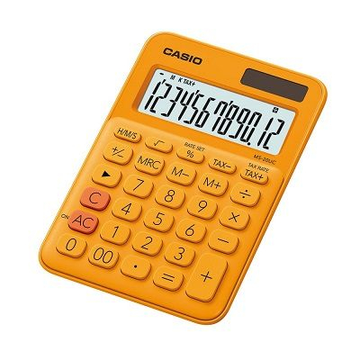 Calculator Birou Casio MS-20UC 12 Digits Portocaliu
