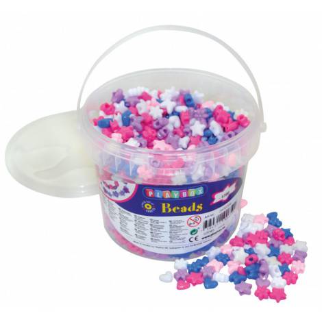 Margele Plastic Orificiu Larg Playbox - 1200 Bucăți