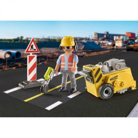 Playmobil Dispozitiv Taiere Asfalt - Juc Constructii