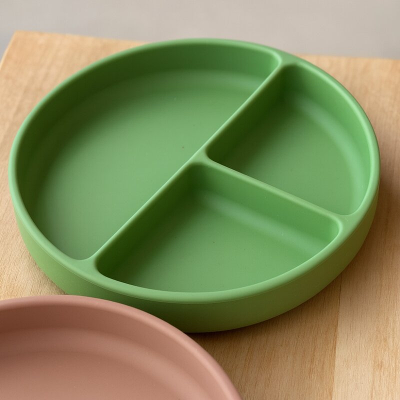 PetiteMars Farfurie Silicon Verde 3 Compartimente - imagine 5