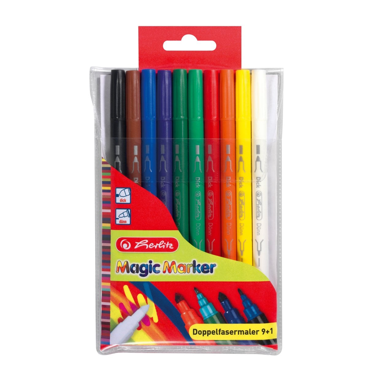 Set carioci duble Herlitz Magic, 10 culori