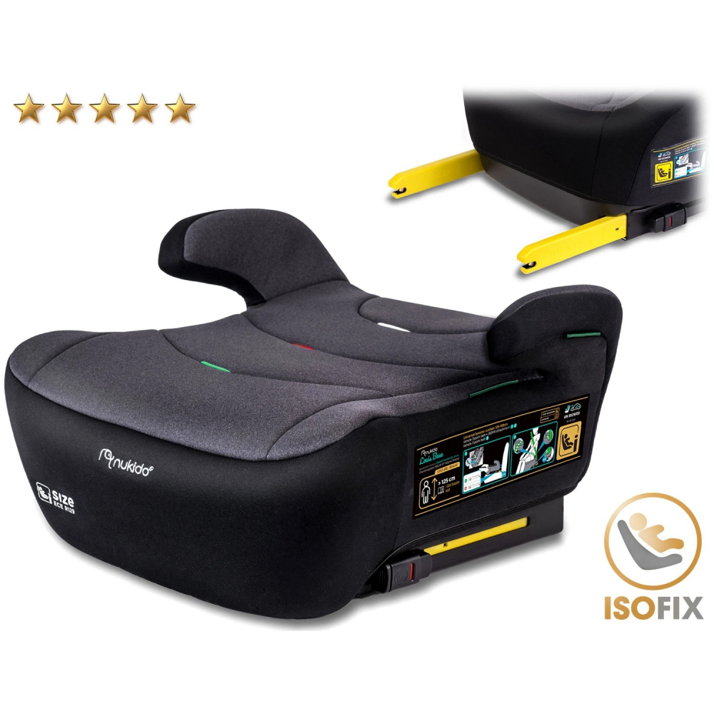 Inaltator Auto Nukido Louis Gri cu ISOFIX