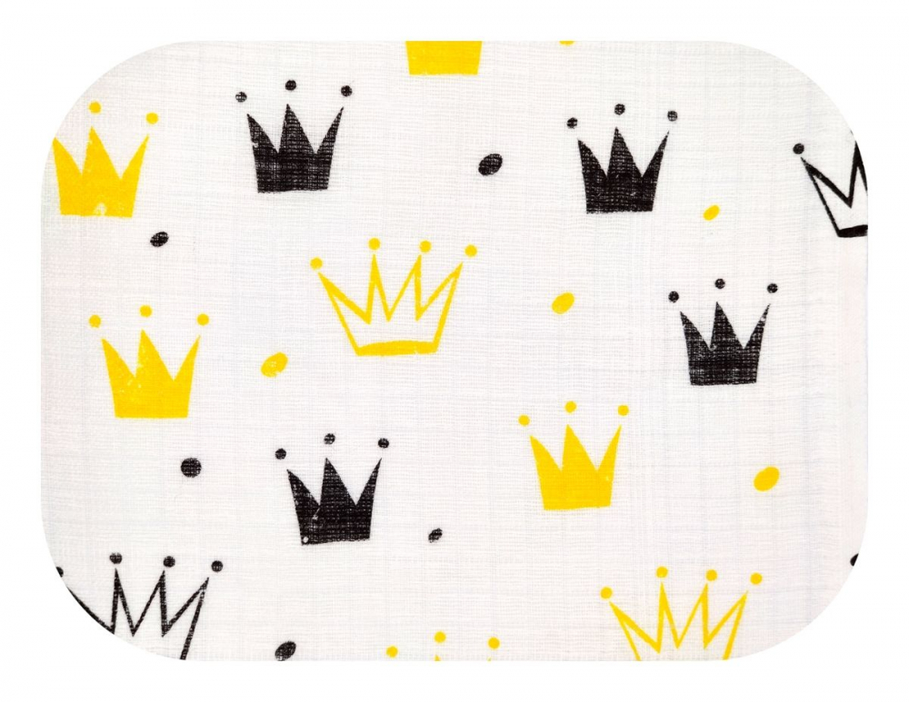 Scutec Muselina Egakids 70x80 cm Crown Black/Yellow - imagine 2