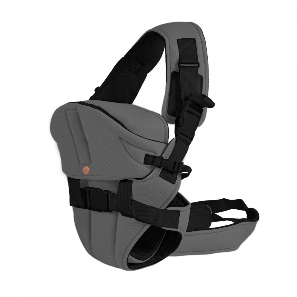 Marsupiu Cangaroo Carry Go 2, 4 Pozitii, Dark Grey - imagine 3