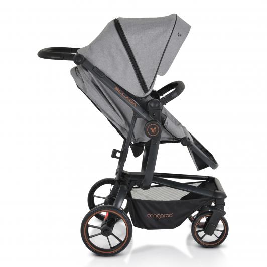 Carucior 2 in 1 Cangaroo Ellada Grey, Modular si Confortabil - imagine 2