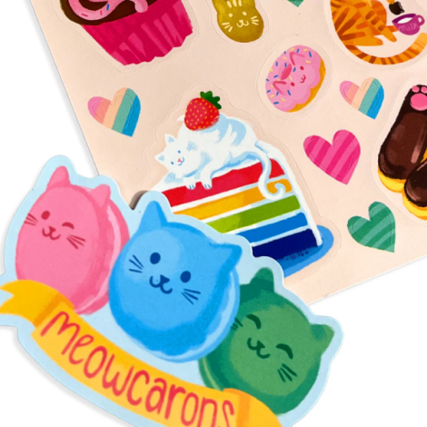 Ooly Stickiville Cat Cafe - Abtibilduri Parfumate - imagine 2