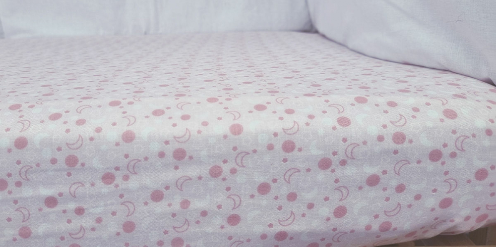 Cearceaf KidsDecor Pink Moon, Bumbac Elastic - imagine 6