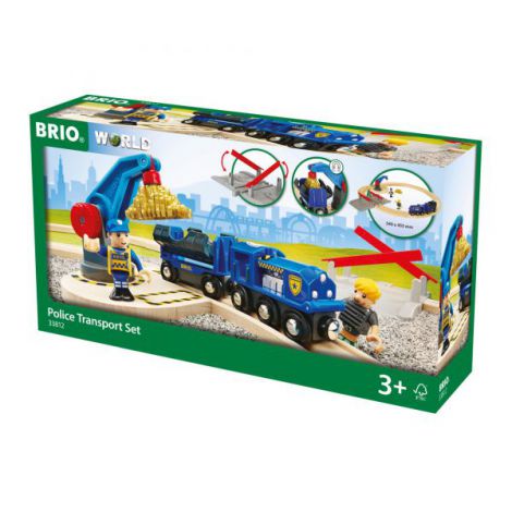 Set Transport Poliție Brio 33812 - Trenulete și Macara