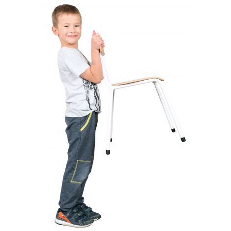Scaun școlar Bambino Alb M3, Ergonomic - imagine 2