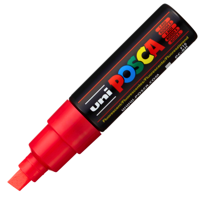 Marker Posca PC-8K 8mm Roșu Fluorescent Art & Craft