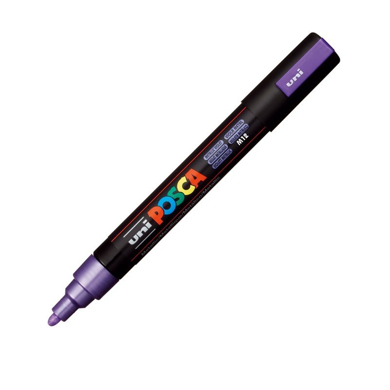 Marker Posca PC-5M Violet Metalizat, 1.8-2.5 mm