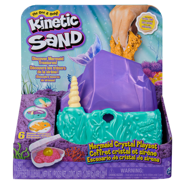 Kinetic Sand Mermaid Crystal | Nisip Auriu Strălucitor