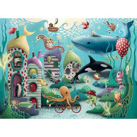 Puzzle Animale Subacvatice, 100 piese, Ravensburger - imagine 2