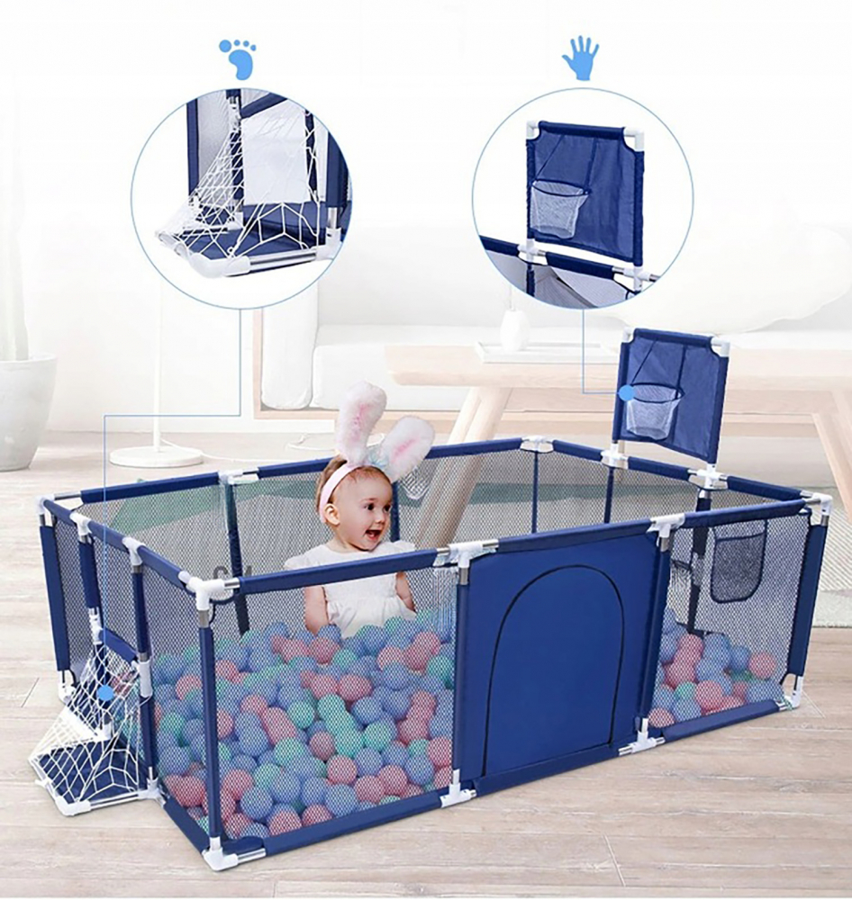Tarc Pliabil NiceKids cu Baschet, Bleumarin - imagine 4