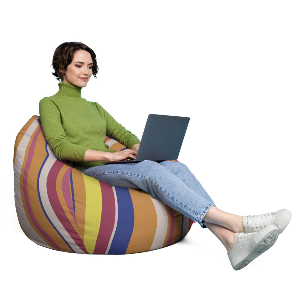 Husă Puf Bean Bag Para XL, Portocaliu – Updeco - imagine 4