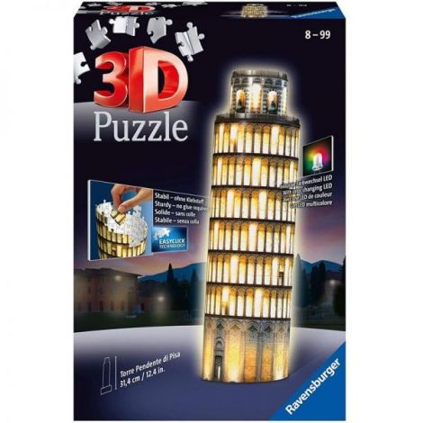 Puzzle 3D LED Pisa Ravensburger - 216 piese - imagine 2