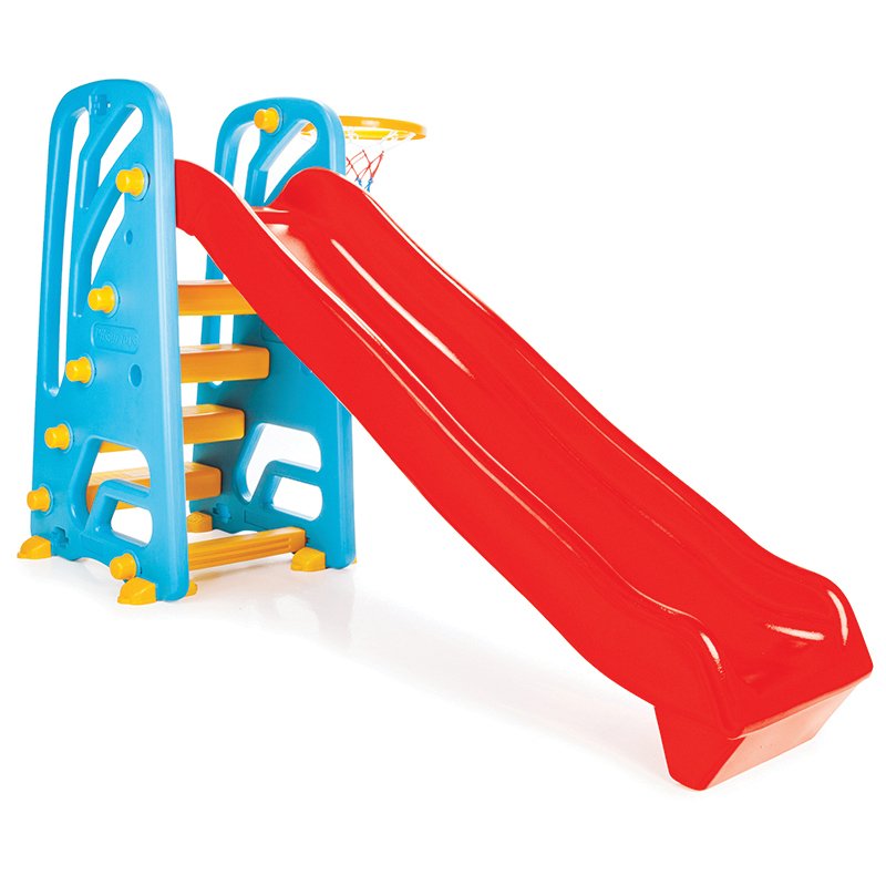 Tobogan Pilsan Wavy Slide cu Cos de Baschet - imagine 3
