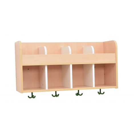 Raft Vestiar Quadro 4 Moje Bambino, Arțar/Alb