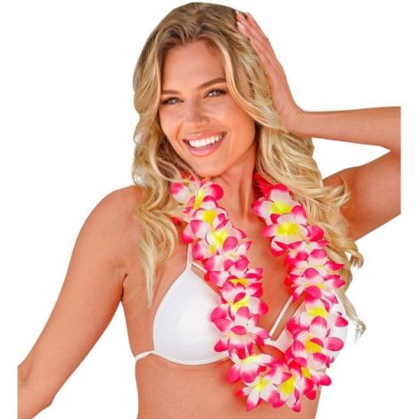 Ghirlanda Hawaii Flori Roz Widmann - Accesoriu Petrecere - imagine 2