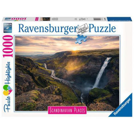 Puzzle Cascada Haifoss Islanda 1000 piese Ravensburger