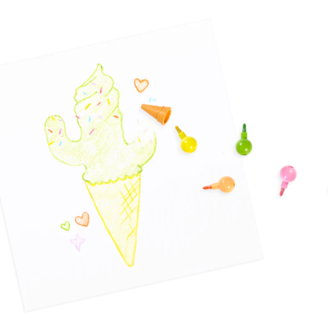 Ooly Rainbow Scoops - Creioane și Radieră Parfumată - imagine 2