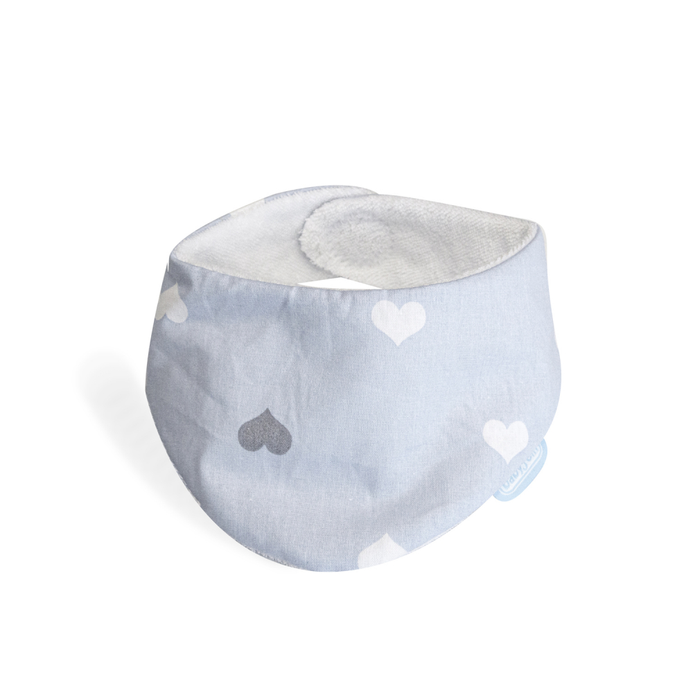 Baveta 2 fețe tip eșarfă BabyJem Scarf Blue