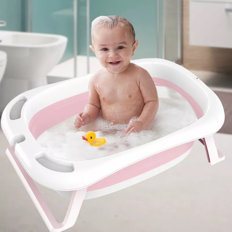 Cădiță Pliabilă cu Hamac Nicekids Pink - imagine 7