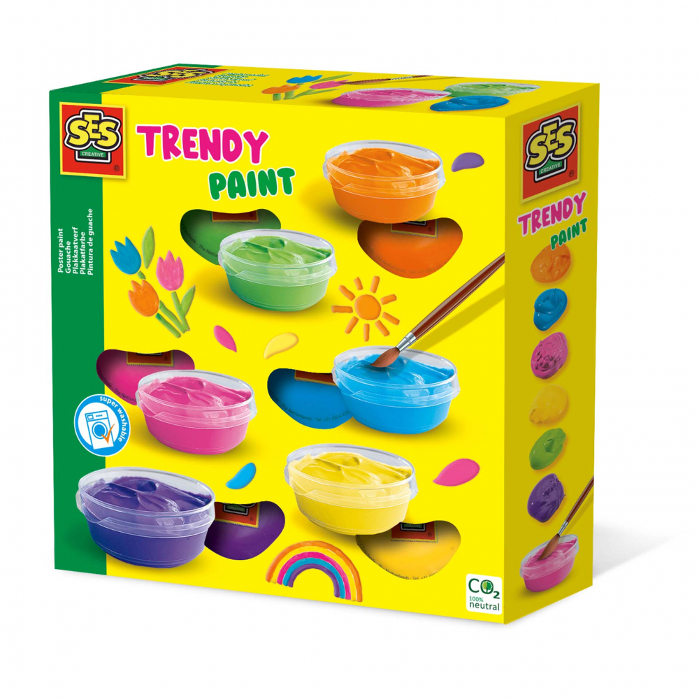 Set Acuarele Pasta Ses Creative, 6 Culori Trendy