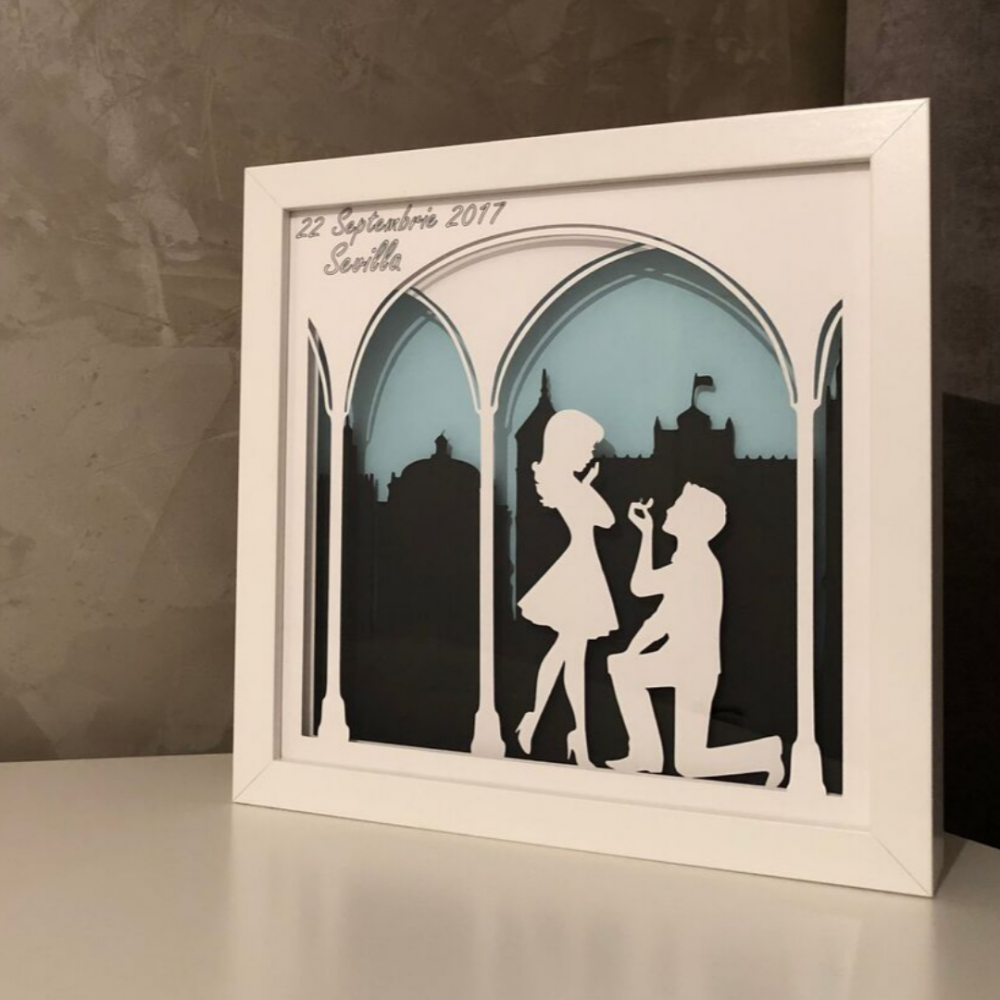 Tablou Luminos Îndrăgostiți 010 | Noorhandmadeatelier - imagine 5