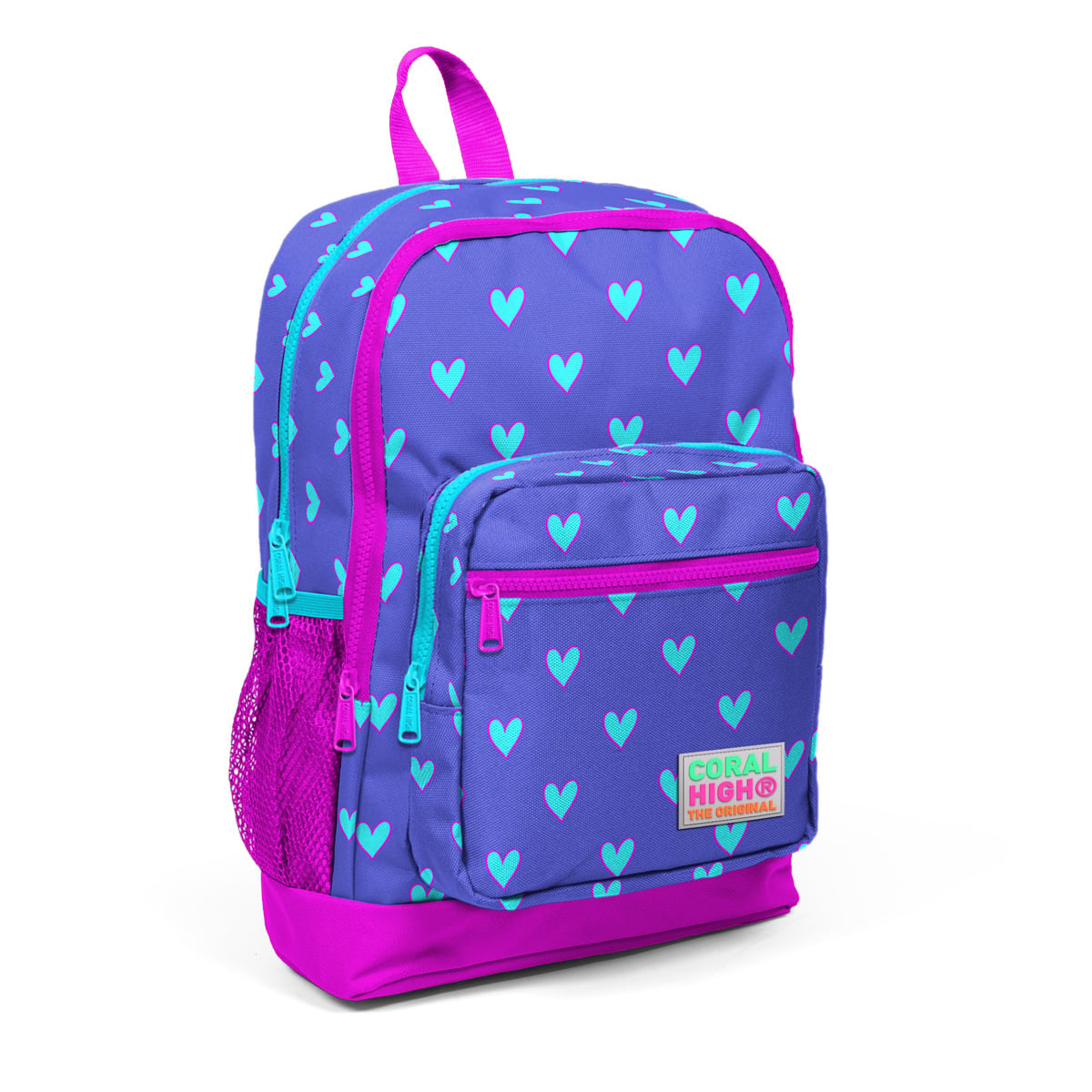 Ghiozdan Coral High 4 Compartimente Inimioare