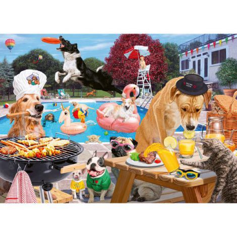 Puzzle Câini la Piscină 1000 piese Ravensburger - imagine 2