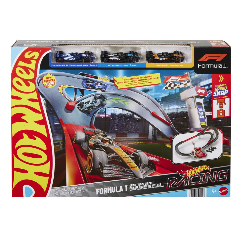Hot Wheels Mattel Circuit F1 cu 3 Masinute Include