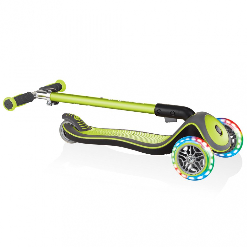Globber Elite Deluxe Lights Verde | Trotineta Pliabila cu LED - imagine 10