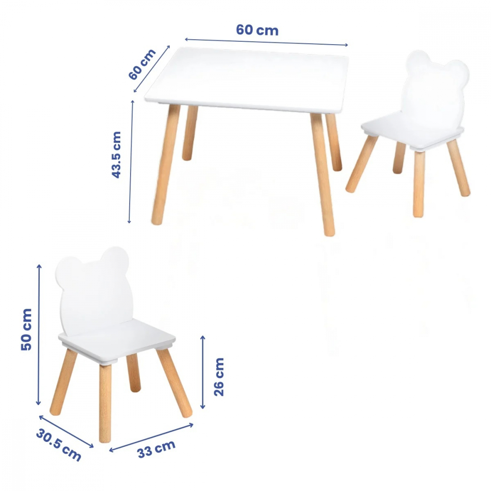 Set Masa Copii Suporto cu Scaune Ursulet - imagine 3