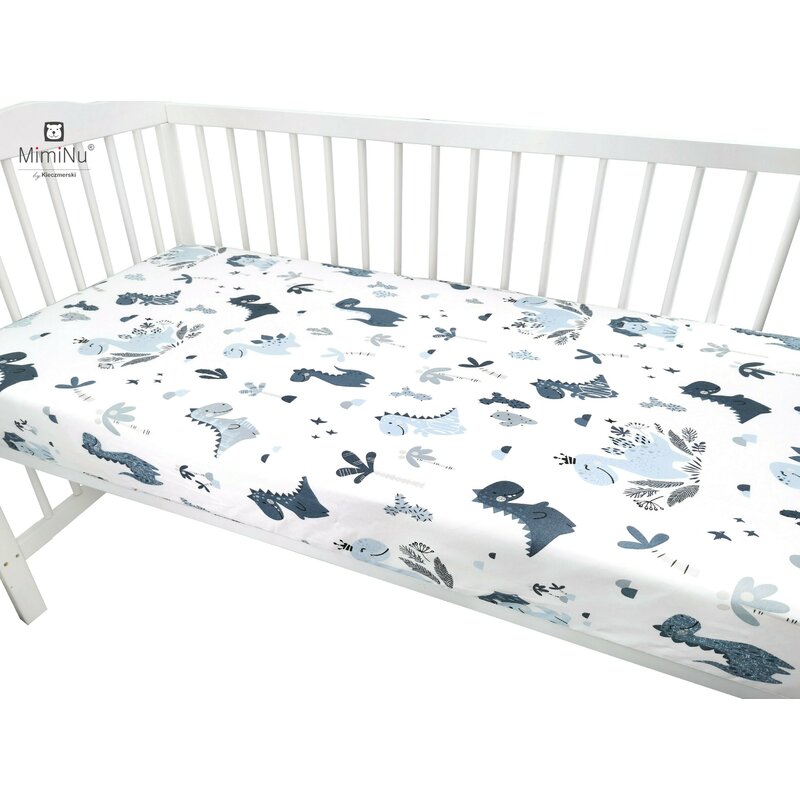 Cearceaf Miminu Bumbac Dino 140x70 cm