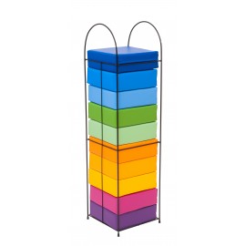 Suport Pufuri Curcubeu Novum - Depozitare Elegantă - imagine 2