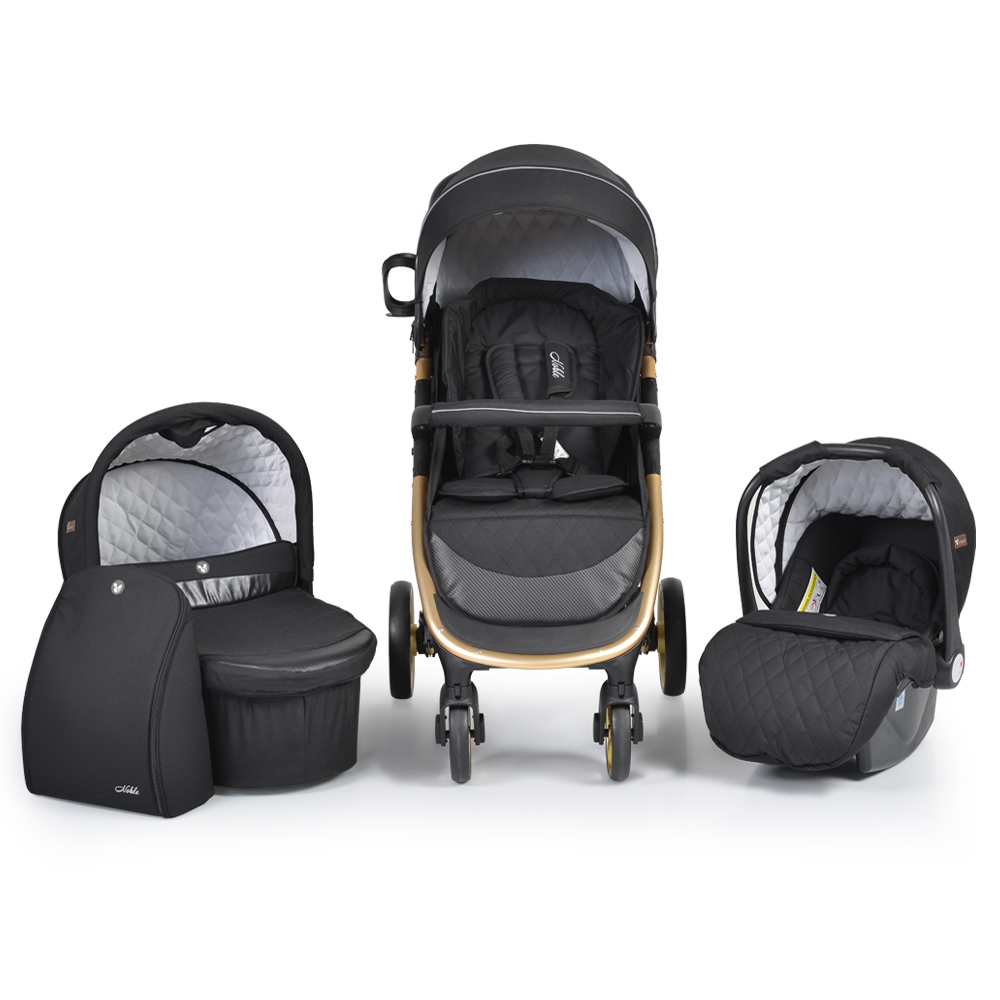 Carucior 3 in 1 Cangaroo Noble Black 0-36 luni - imagine 2