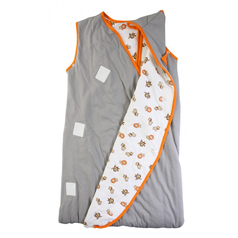 Sac Dormit Bebe 2-în-1 Slumbersac Grey Orange, 0-3 luni