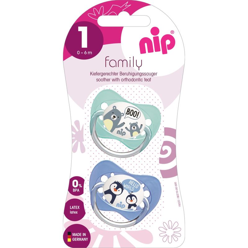 Suzeta Nip Latex Family 0-6 luni, Maxilar Sanatos - imagine 3