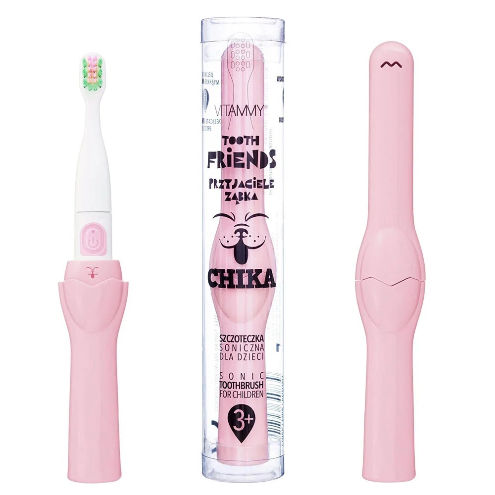 Periuță electrică Vitammy Tooth Friends Roz 3+ - imagine 4