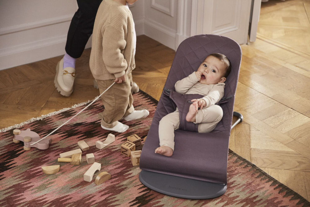 Balansoar BabyBjorn Bliss, Bumbac, Dark Purple - imagine 3