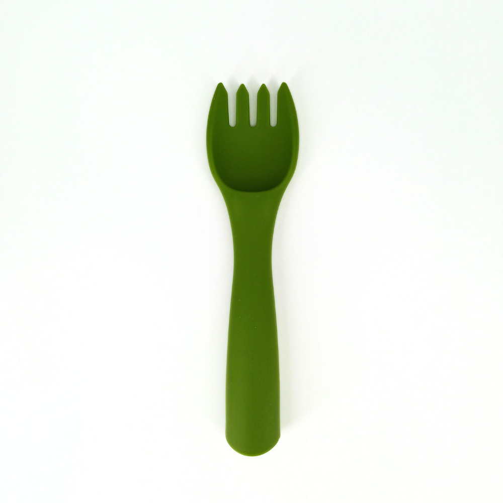 Furculiță Silicon Copii Coccorito Green - Sigură - imagine 2