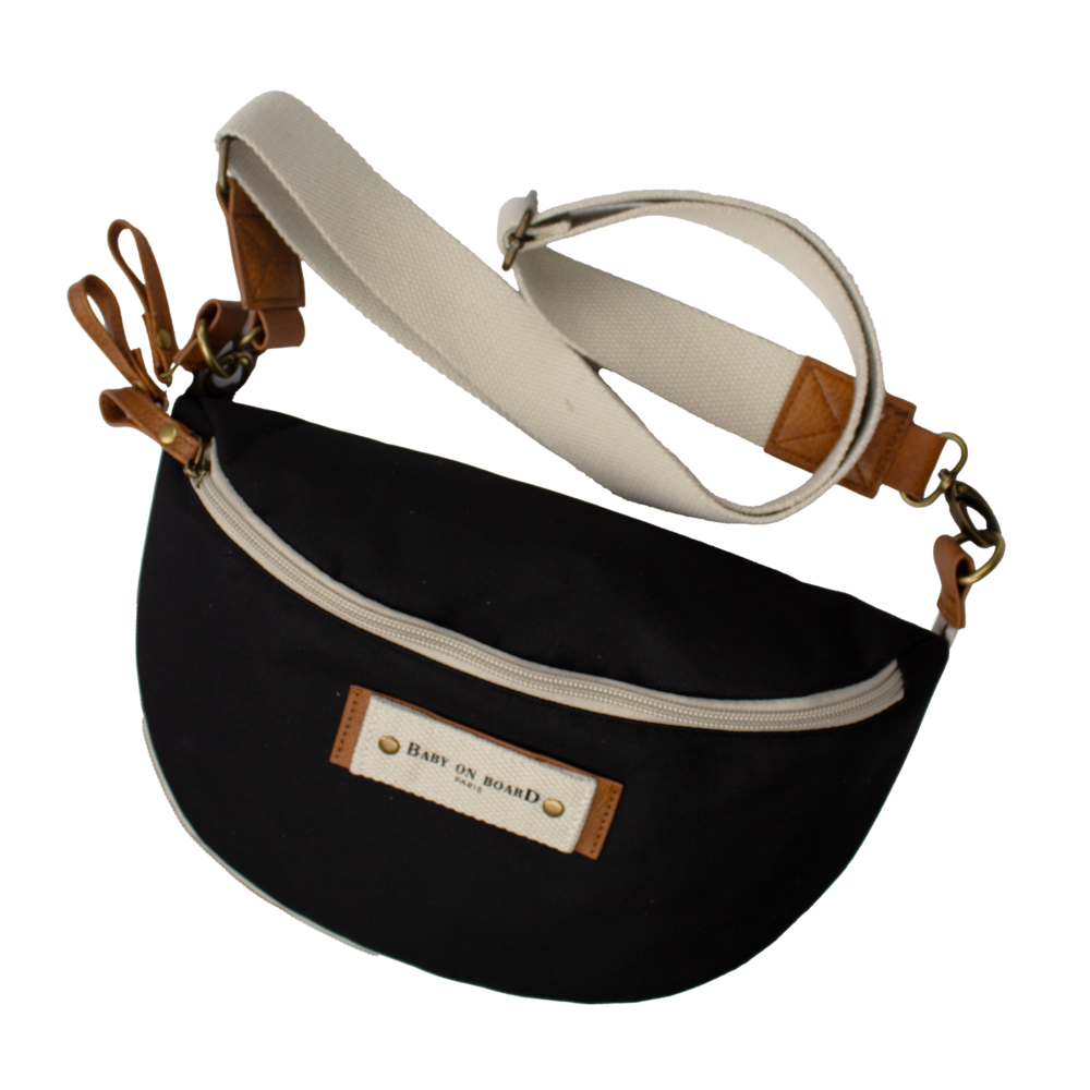 Borseta Baby On Board Banana Black - Hands-Free