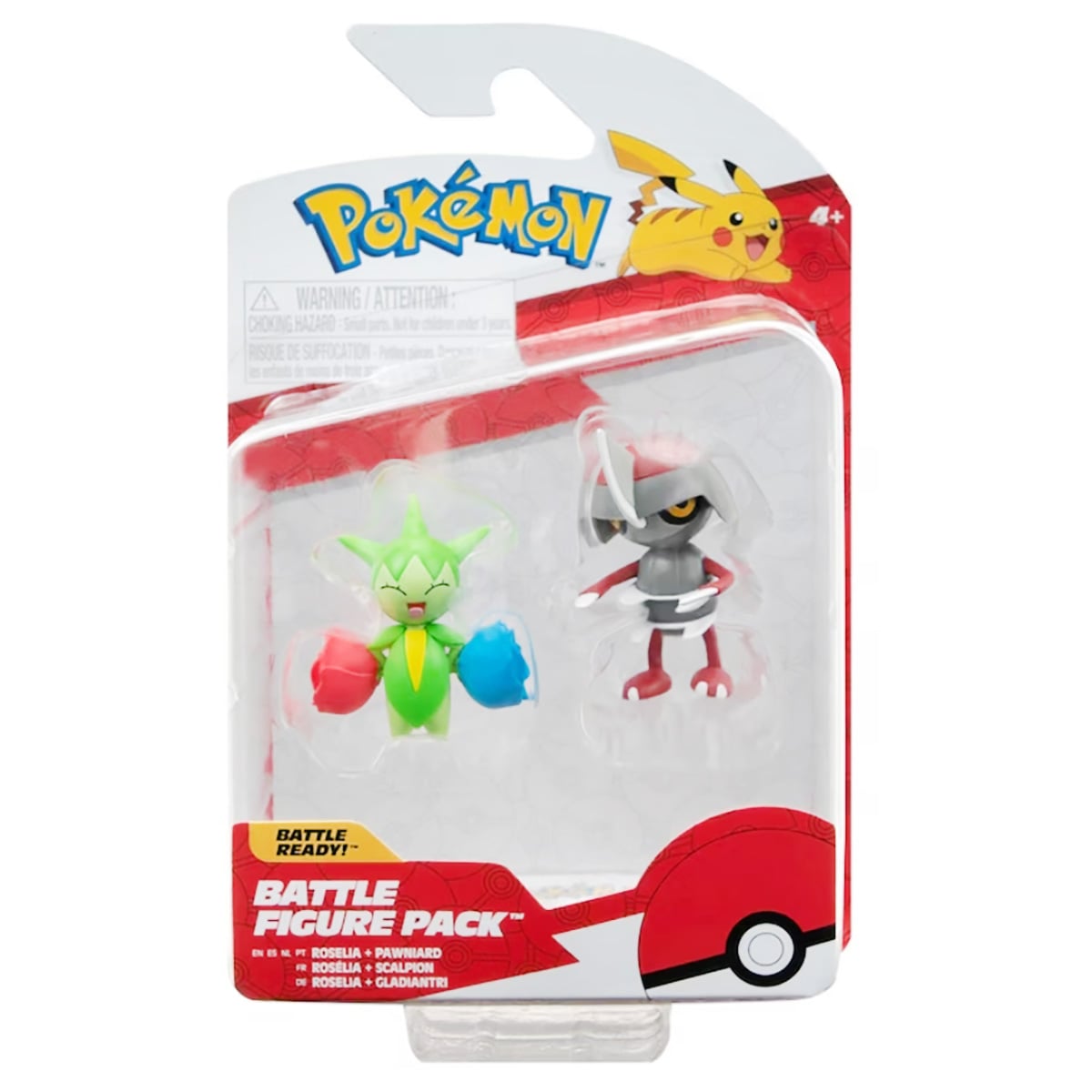 Set Figurine Pokemon Battle: Roselia si Pawniard