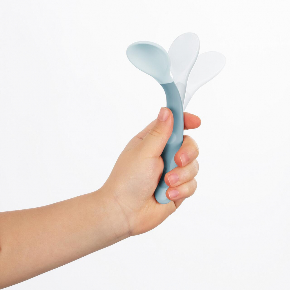 Tacămuri Flexibile Reer Albastru, Fără BPA, 6+ Luni - imagine 5