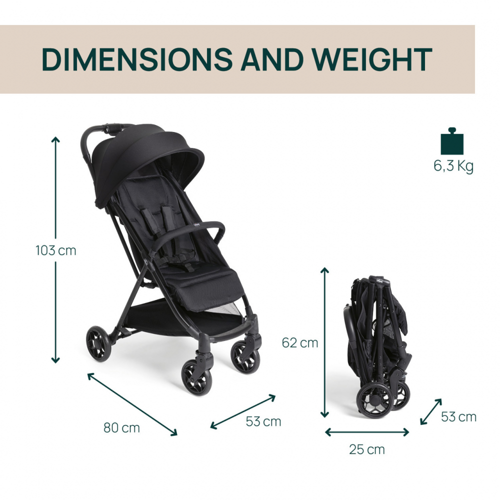 Chicco Urbino Black - Carucior sport 0-22kg - imagine 5