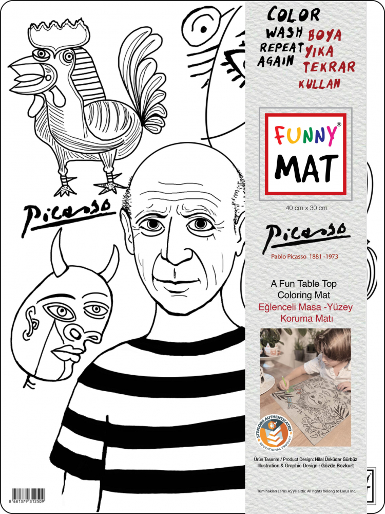 Plansa Reutilizabila Colorat Picasso | Funny Mat