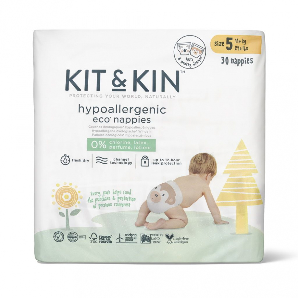 Scutece Eco KitKin 5 Hipoalergenice 112 buc - imagine 2