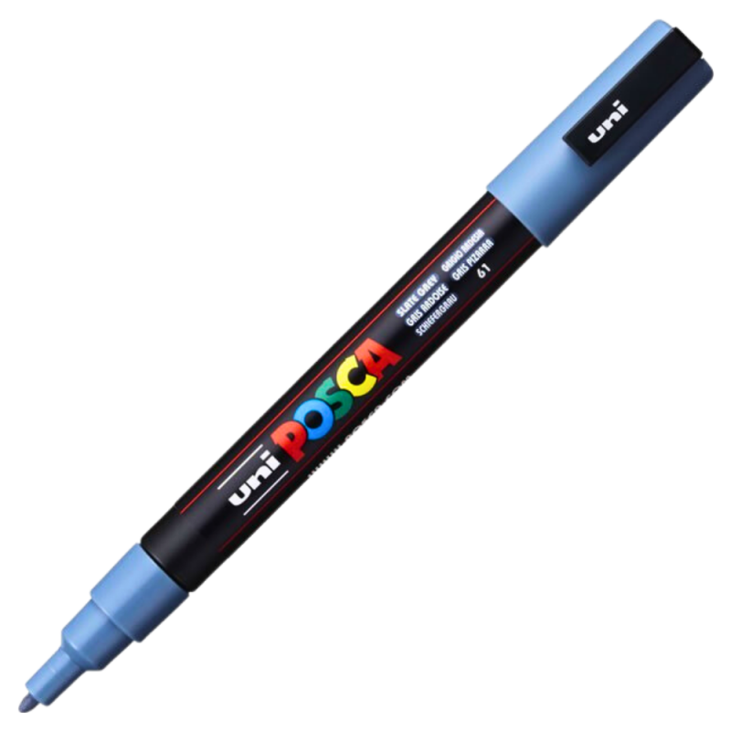 Marker Posca PC-3M, Vârf Fin, Gri Albastrui